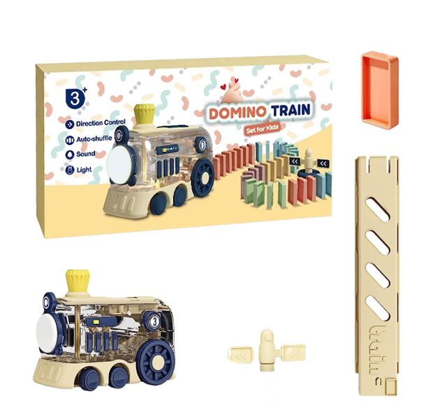 83pcs Automatic Dominoes Train Set with Lighting Sound Effects