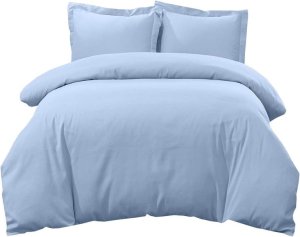 Afri Hotelware Quality Double Bed Plain Duvet Cover &amp; 2 Pillow Cases