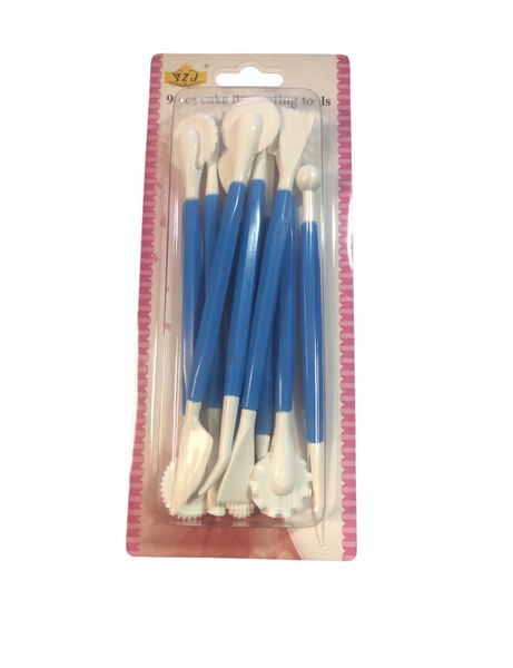 Fondant Sculpting Tool Set Cake Baking Decoration Carving Knife - 9 Piece