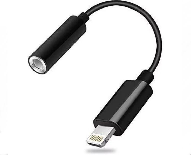 Aux 3.5mm To IPhone (lighting) Audio Converter Adapter - Black