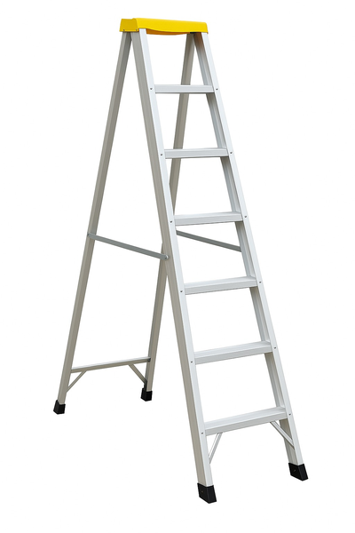 ZYS 7-Step Aluminium Heavy-Duty Yellow-Top Ladder