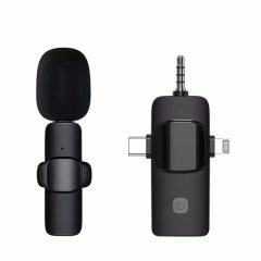 IPSTYLE Wireless Lavalier Microphone 3in1 Audio Video Recording Mic