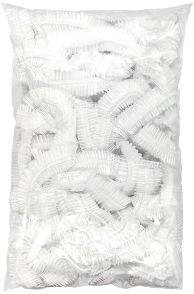 100 Pcs of Transparent Disposable Shower Cap Hair Care Protector Waterproof