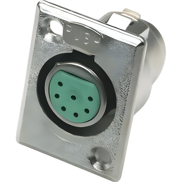 XLR-D7F 7-Pin Female XLR Cable Connector Metal Body Locking