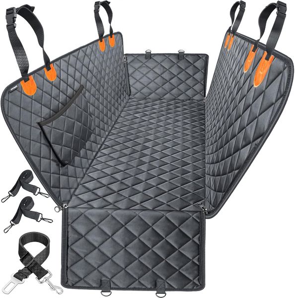 Pet Back Seat Cover for Car SUV, Dog Bench Rear Seat Cover, Fit for Kids