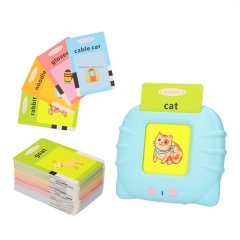 Children Early Educational Audible Flash Cards Reading Machine Toy - Blue