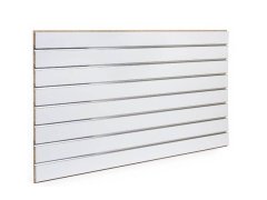 Slat Wall Board White &amp; Silver