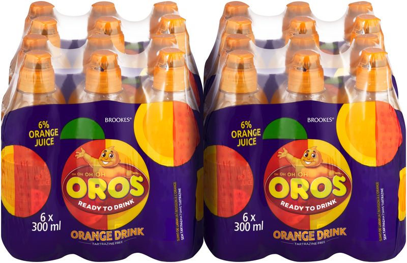 Brookes Oros Ready To Drink Orange 24 x 300ml