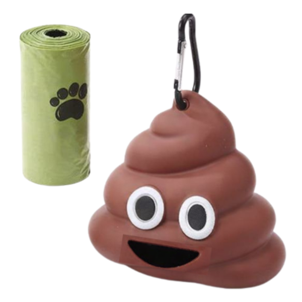 Funny Poop-Shaped Dog Waste Bag Dispenser with Clip