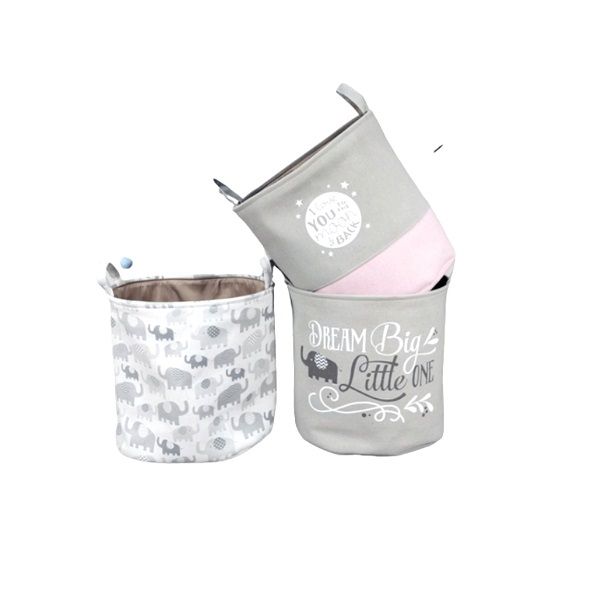 3 x Waterproof Basket Stand Laundry Basket Toy Storage Box Large Bag