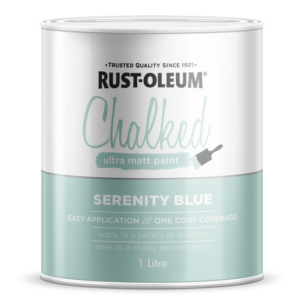 Rust-Oleum Decorative Chalked Paint Brush Matt Serenity Blue 1 L