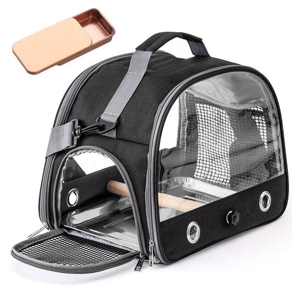 PVC Transparent Bird &amp; Small Animal Cage Backpack Carrier