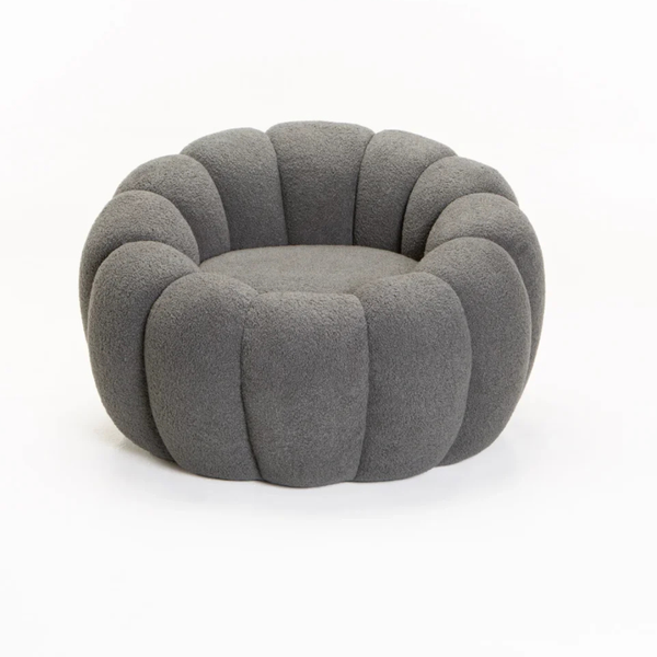 PEARL STYLE FLEECE FABRIC CHAIR 1 Seater Sofa Finish Colour -LIGHT GREY