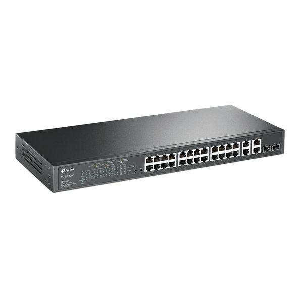 24-Port 10/100Mbps + 4-Port Gigabit Smart Switch with 24-Port PoE+