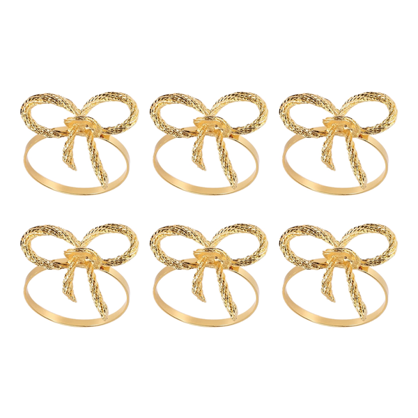Butterfly Napkins Rings Set of 6 Gold Napkin Rings Holder