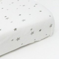 little acorn | Stars Cot Fitted Sheet (66x132cm)