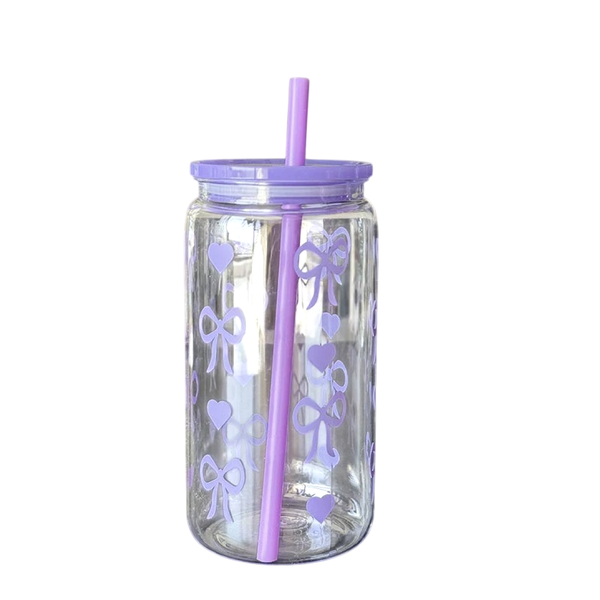 Cute Bow Straw Cup