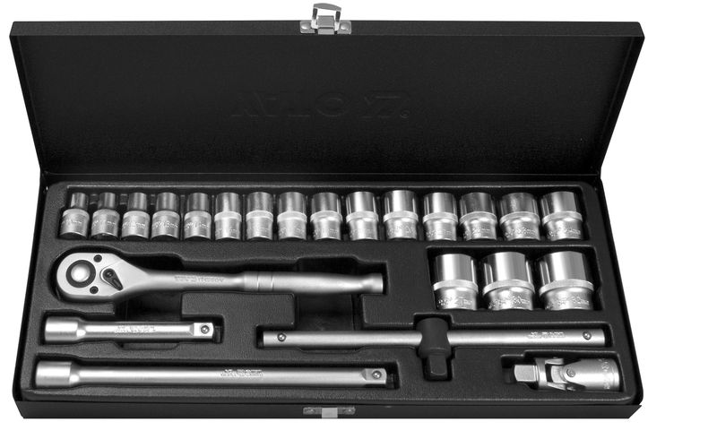 Yato - 1/2 Inch Socket Set in Metal Case - 23 Piece