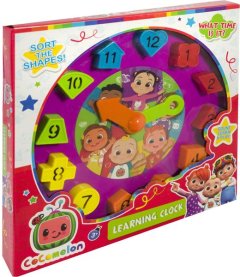 Cocomelon Learning Clock - Purple Waving Friends