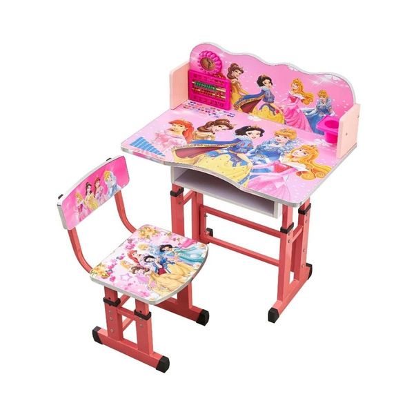 Fairy Tale Princess Adjustable Kids Study Desk &amp; Chair Set