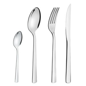 Tramontina 24 Piece Oslo Stainless Steel High Gloss Flatware/Cutlery Set