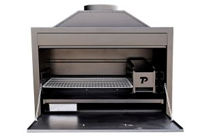 TP Built in Braai Single Door 800mm -Mild Steel Black