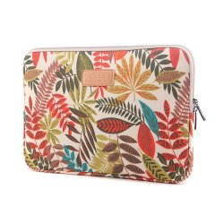 Tuff-Luv LISEN Botanical Forest 14" Canvas Laptop Sleeve Case - White