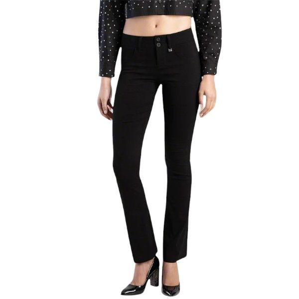 Sissy Boy Womens Tony Mid Rise Bootleg Pant Black
