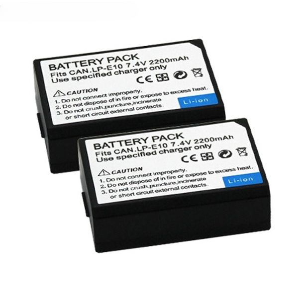 2x of LP-E10 Batteries for Canon EOS Rebel T3, T5, T6, T7 EOS 1100D