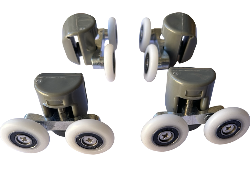 Upper Double Wheel Shower Door Rollers - 4 Pack