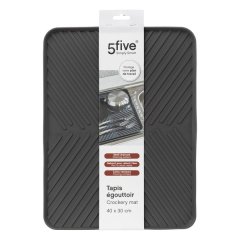 5five Grey Draining Mat with Edges 30x40cm