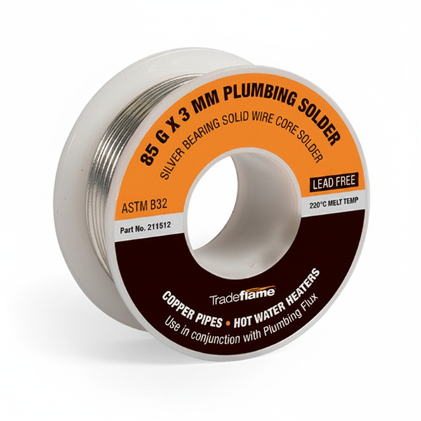 Tradeflame 85g Solid Core Plumbing Solder for Copper Pipes