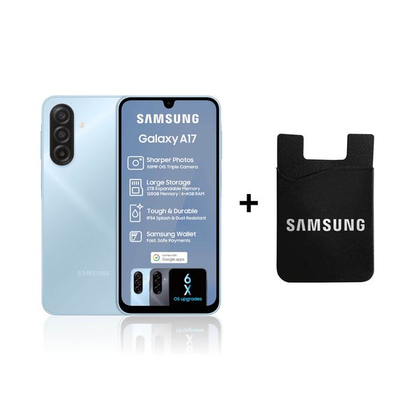 Samsung Galaxy A17 128GB LTE Dual Sim - Light Blue + Card Holder