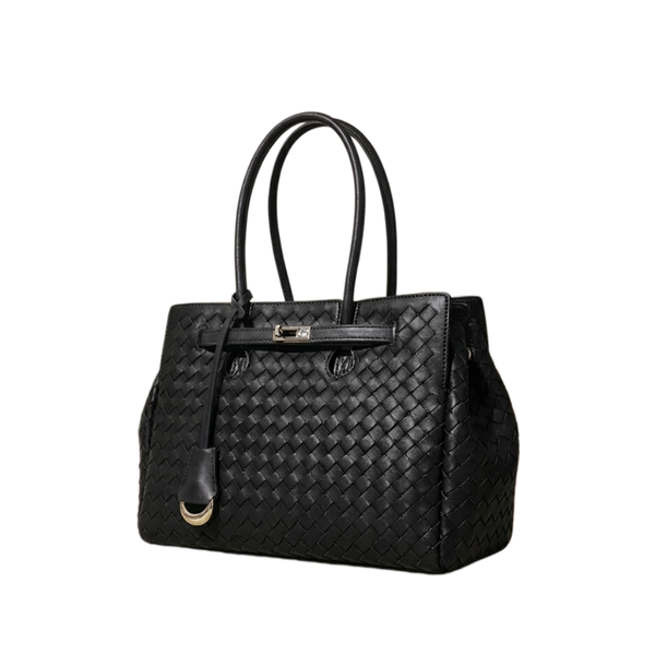 Woven Leather Women's Kelly Bag - Large Capacity Handbag Tote Shoulder Bag