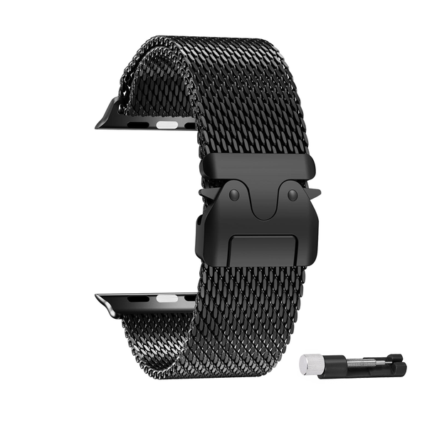 Titanium Milanese Loop Compatible Apple Watch Ultra Band+Remover Tool