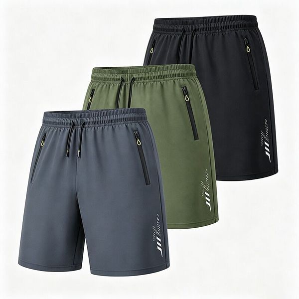 Men's Sports Lightweight Running -Quick Dry With Zip Pockets 3 Pack -VSP