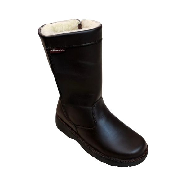 Freestyle Men's Polar Leather Winter Boots - Wool Lined, Water-Resistant