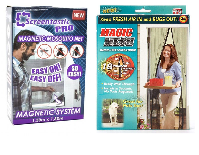 Loveday Magnetic Mosquito Net &amp; Magnetic Screen Door Mesh set
