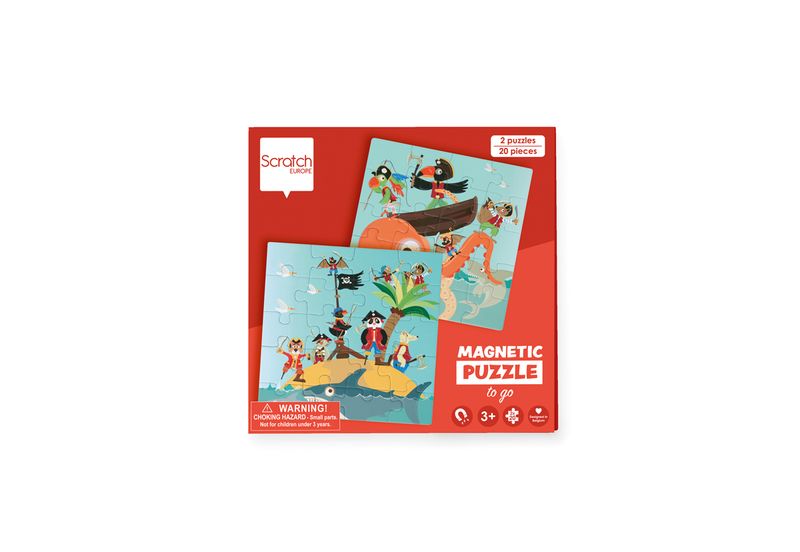 Scratch Europe Magnetic 2 in 1 Puzzle Book To Go Pirates
