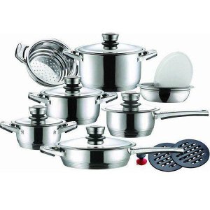 16 Piece Stainless Steel Pot Set