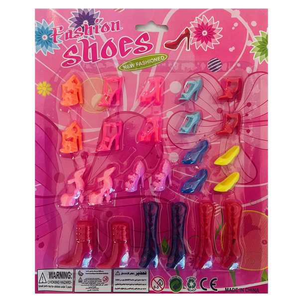 Fashion Doll Shoes - 12 Pairs
