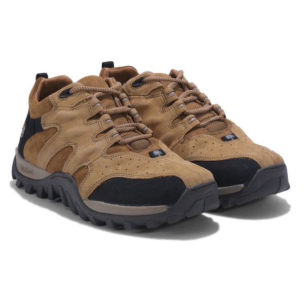Woodland - Walnut - Men's Leather Casual Lace-up Shoes for Outdoor Terrains
