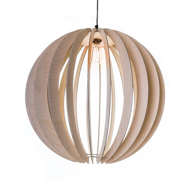 Taillifer-Ball 60-Pendant light- Birch Plywood-Pure