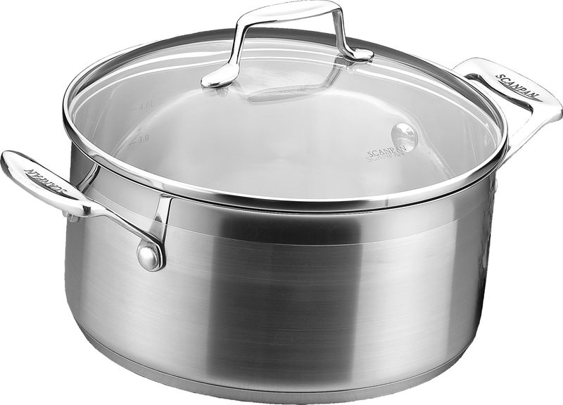 Scanpan - 3.2L Stainless Steel Dutch Oven with Glass Lid, 20cm