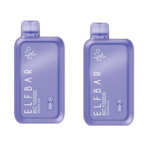 ElfBar BC10000 Rechargeable Disposable Vape 5% - Grape Ice - 2 Pack