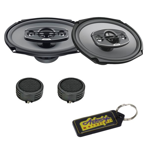 Hertz Uno Series X690 6x9" Car Audio Speakers &amp; Evo Tweeters &amp; Key Holder