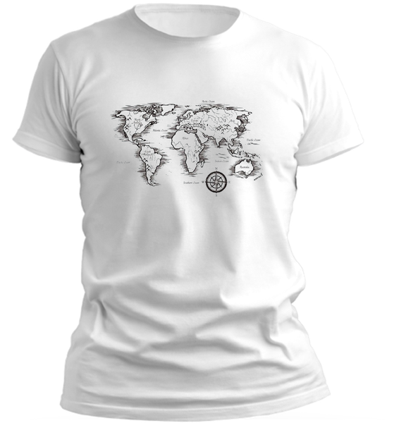 PepperSt Men's White T-Shirt - Mapped