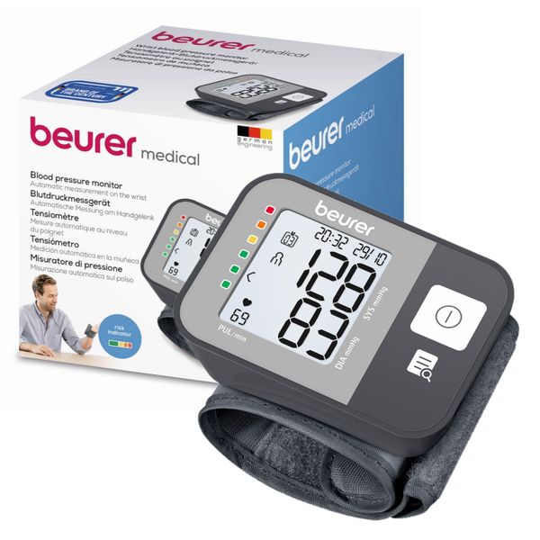 Beurer Wrist Blood Pressure Monitor with Risk &amp; Arrhythmia Detection BC 27