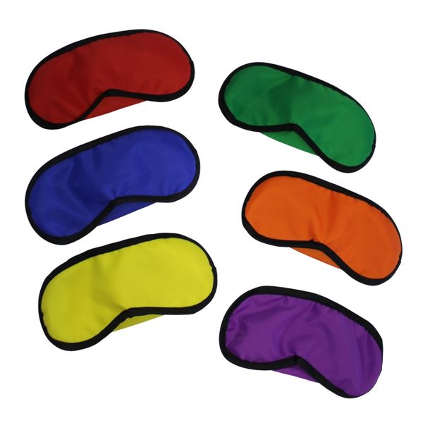 Assorted colourful cotton blindfolds