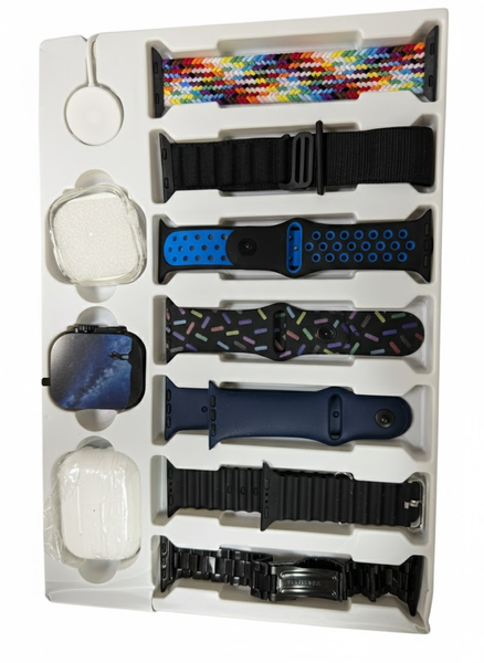 3-in-1 Wearable Kit: Smartwatch, Wireless Earbuds &amp; Magnetic Charging